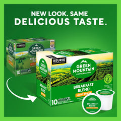 Green Mountain cápsula K-Cup aislada sobre fondo claro, compatibilidad Keurig