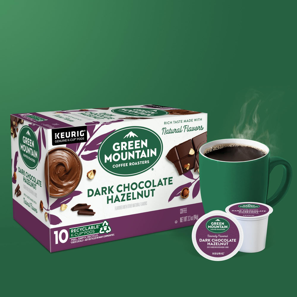 Green Mountain Coffee Roasters cajas abiertas con cápsulas evidenciando presentación de 10 unidades
