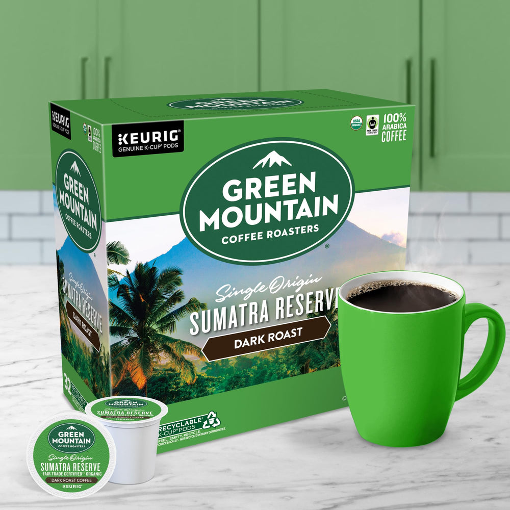 Green Mountain comparación de una taza para mostrar tamaño de servicio