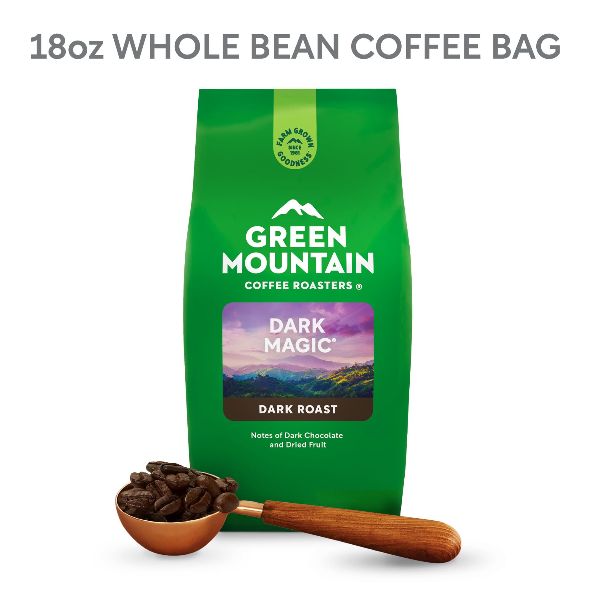 Green Mountain Coffee Roasters detalle del tueste oscuro resaltando riqueza y cuerpo