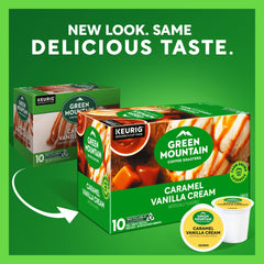 Green Mountain Coffee Roasters cápsula K-Cup abierta con café molido fresco y aroma