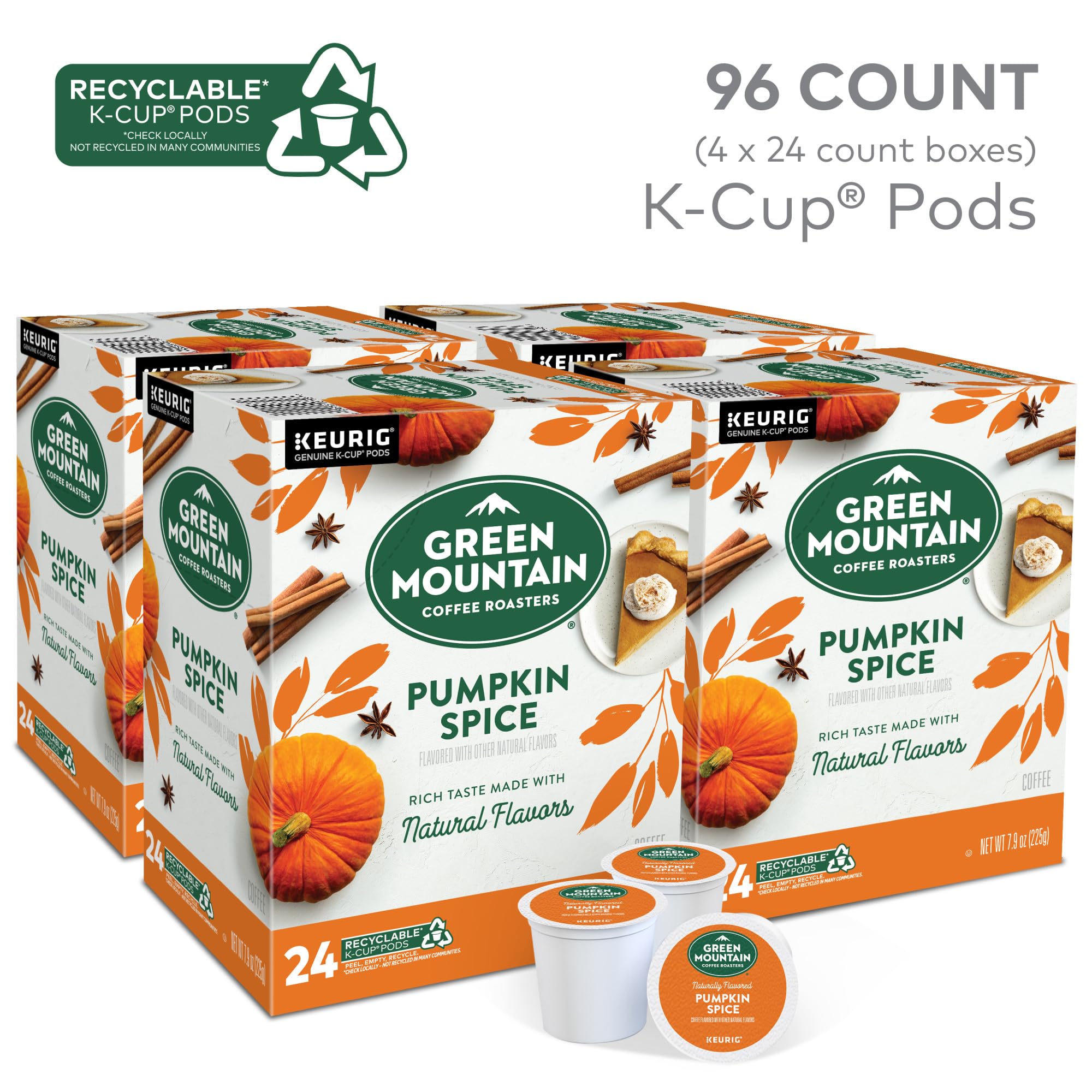 Green Mountain Coffee Roasters cápsulas K-Cup en uso junto a máquina, preparación rápida