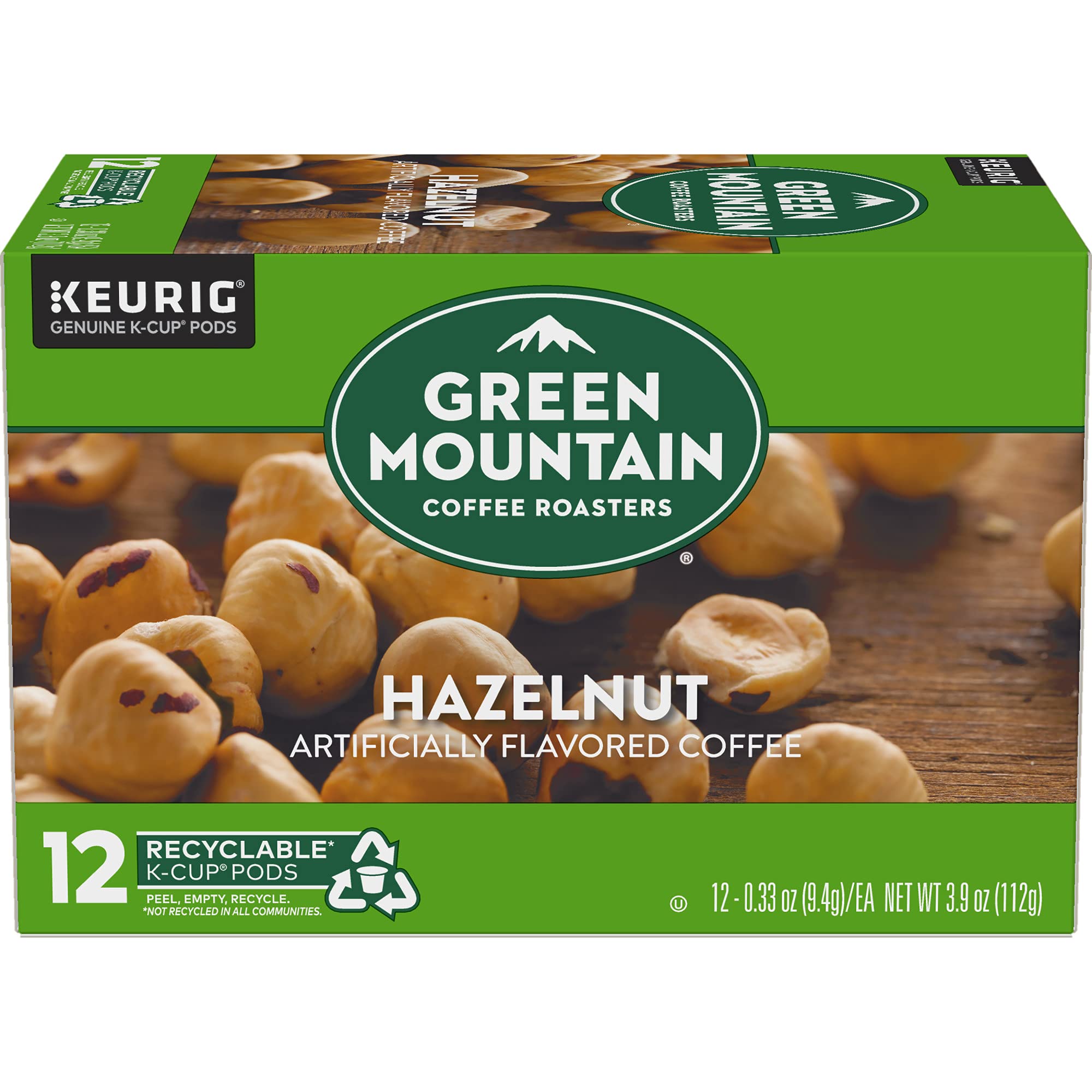 Green Mountain Coffee Roasters taza de café Hazelnut servida que resalta sabor suave
