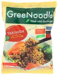 GreeNoodle vista frontal de caja completa y beneficios de conveniencia
