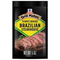Grill Mates marinada en carne sobre parrilla creando dorado apetitoso