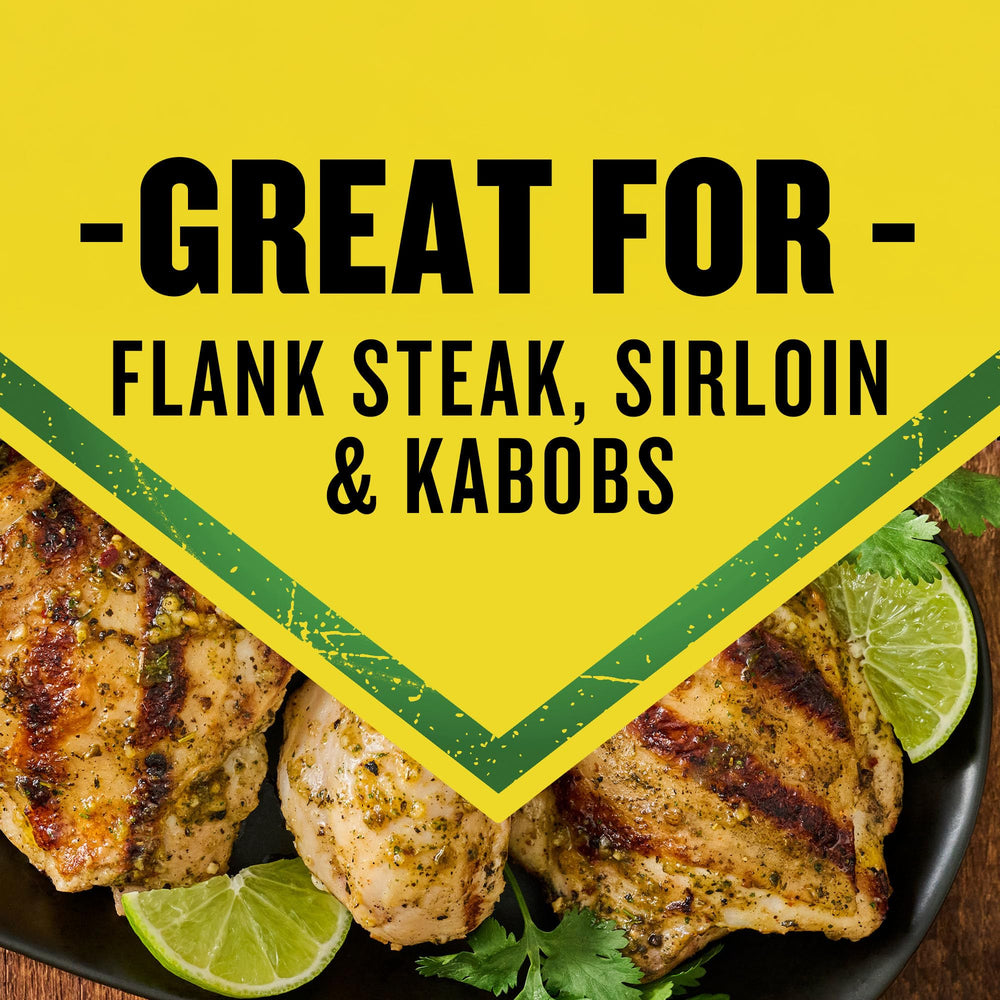 Grill Mates comparación de tamaño de la bolsa mostrando la porción de 5 oz