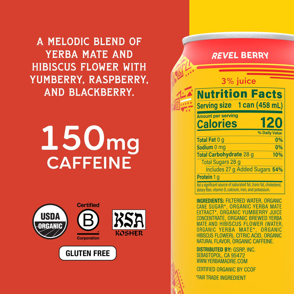 Guayaki Yerba Madre close-up de condensación y textura fría para disfrutar