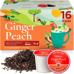 Gya Tea Co empaque frontal mostrando pods y marca, práctico y elegante