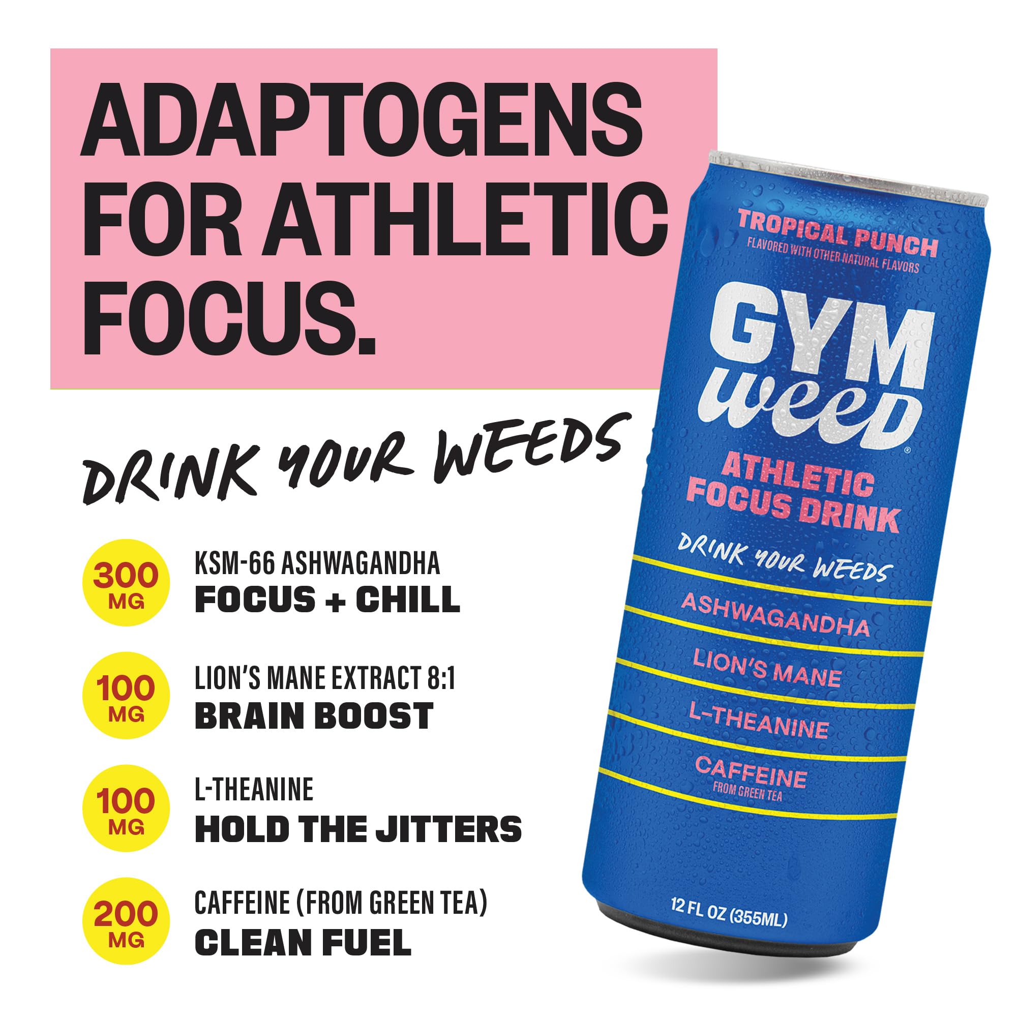 GYM SODA borde de lata y textura que resalta facilidad de consumo refrescante