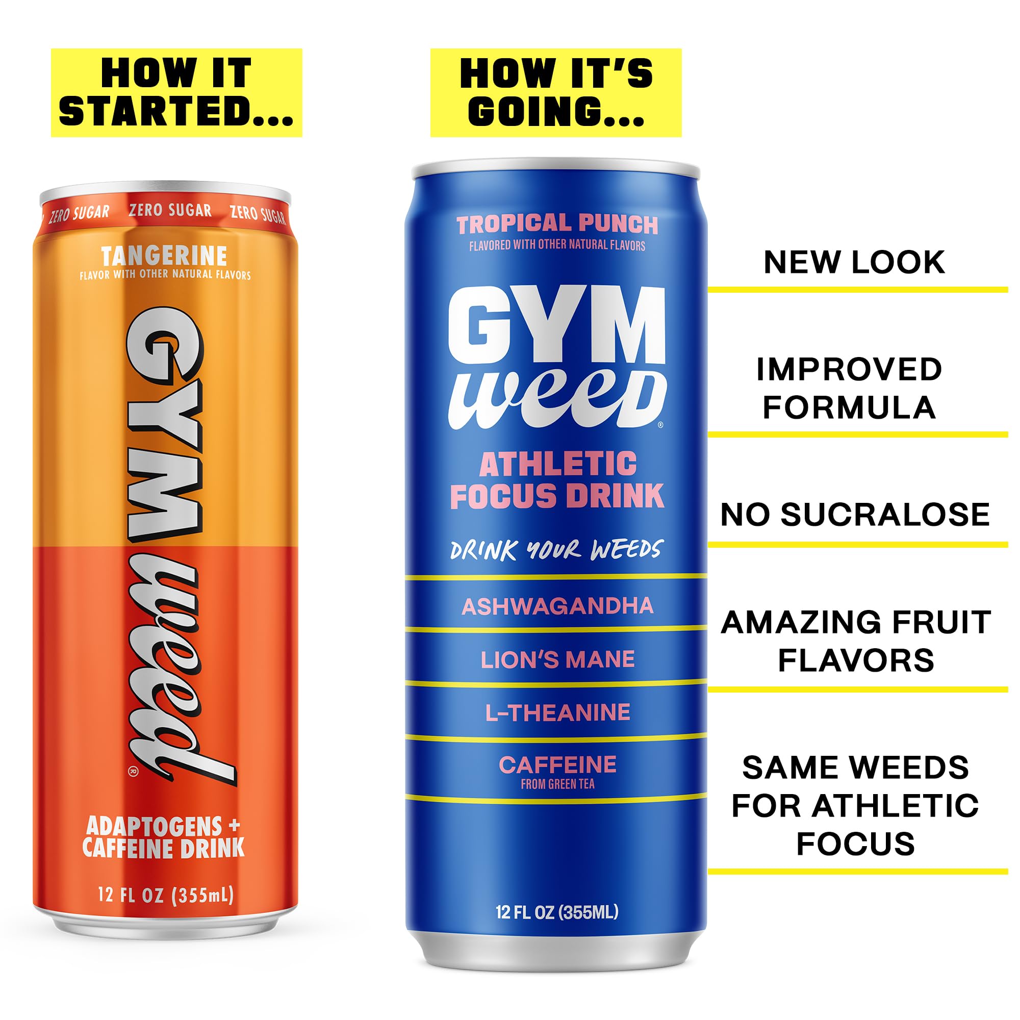 GYM SODA lata abierta con burbujas que ilustra energía inmediata y sabor