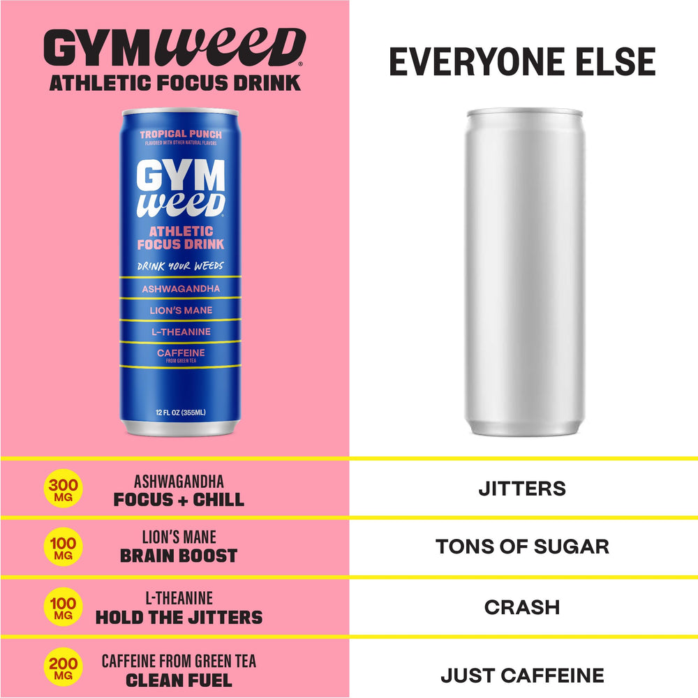 GYM SODA pack de 12 latas ideal para almacenamiento y suministro continuo