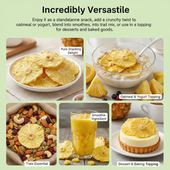 H2ONDBQF piña liofilizada espolvoreada en yogur mostrando uso nutritivo