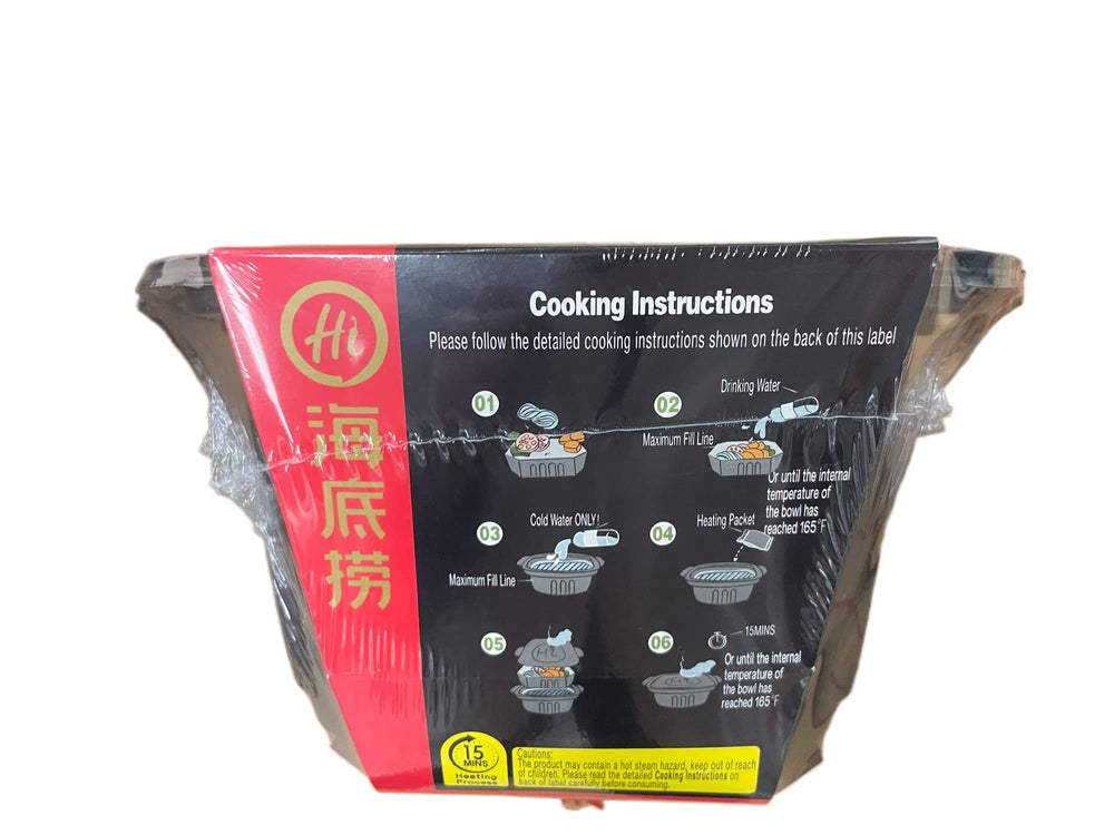 Haidilao detalle de ingredientes secos: raíz de loto y fideos, calidad visible