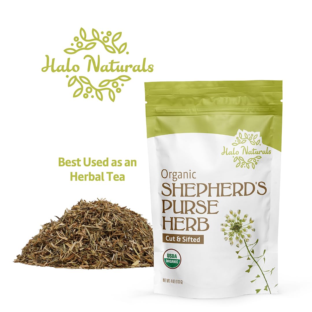 Halo Naturals taza de infusión preparada con Shepherd's Purse lista para servir