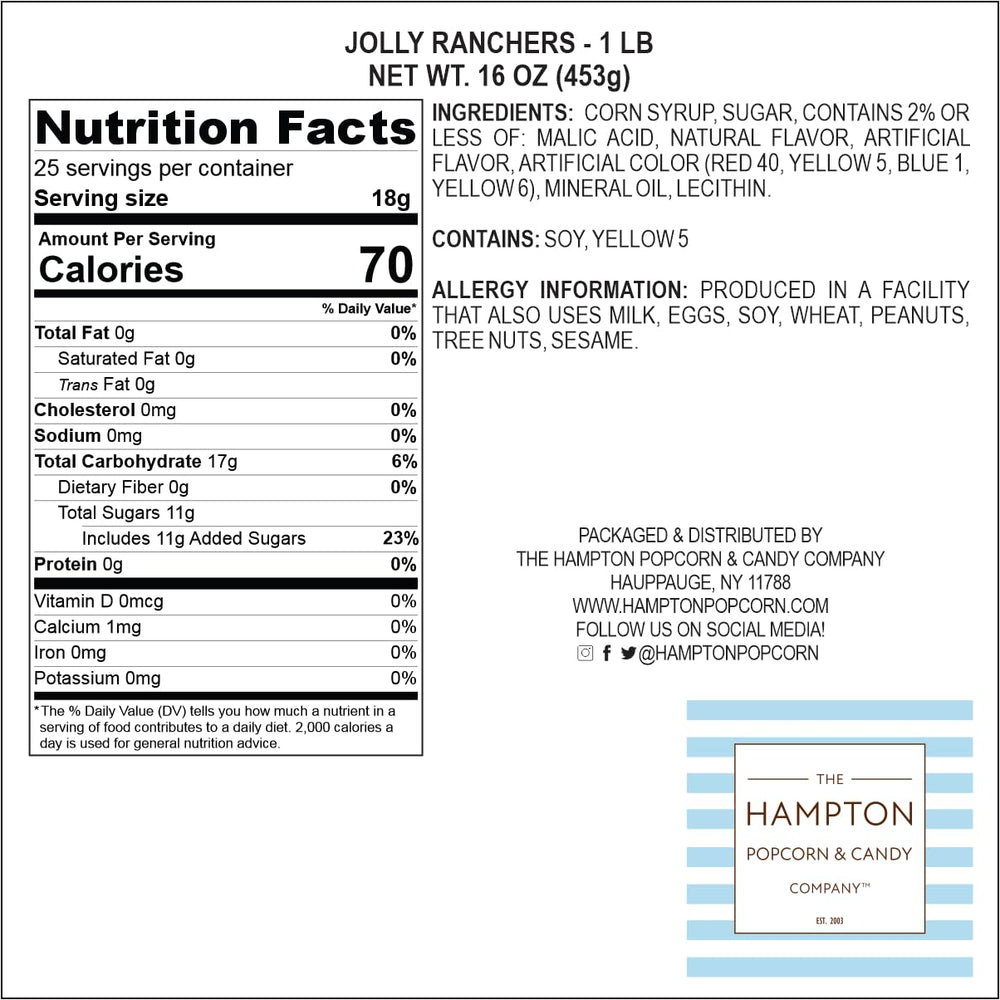 The Hampton Popcorn Company bol con caramelos en fiesta decorativa