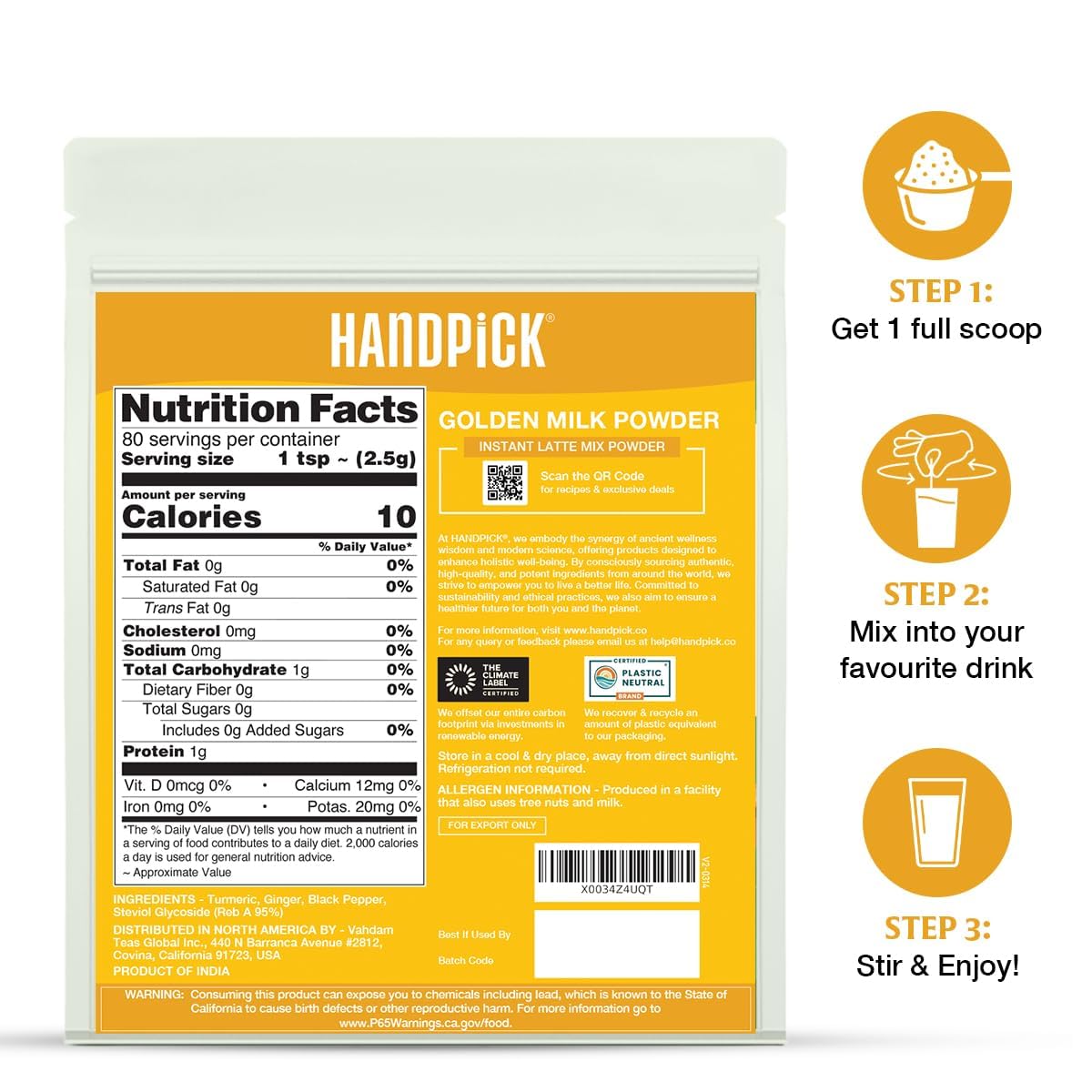 HANDPICK comparación de tamaño 7oz para almacenamiento conveniente