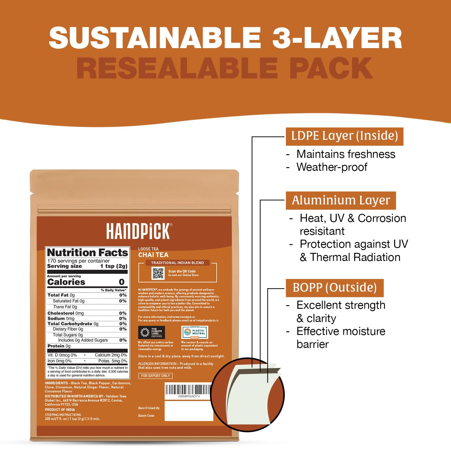 HANDPICK cierre ziplock en foco - conserva frescura
