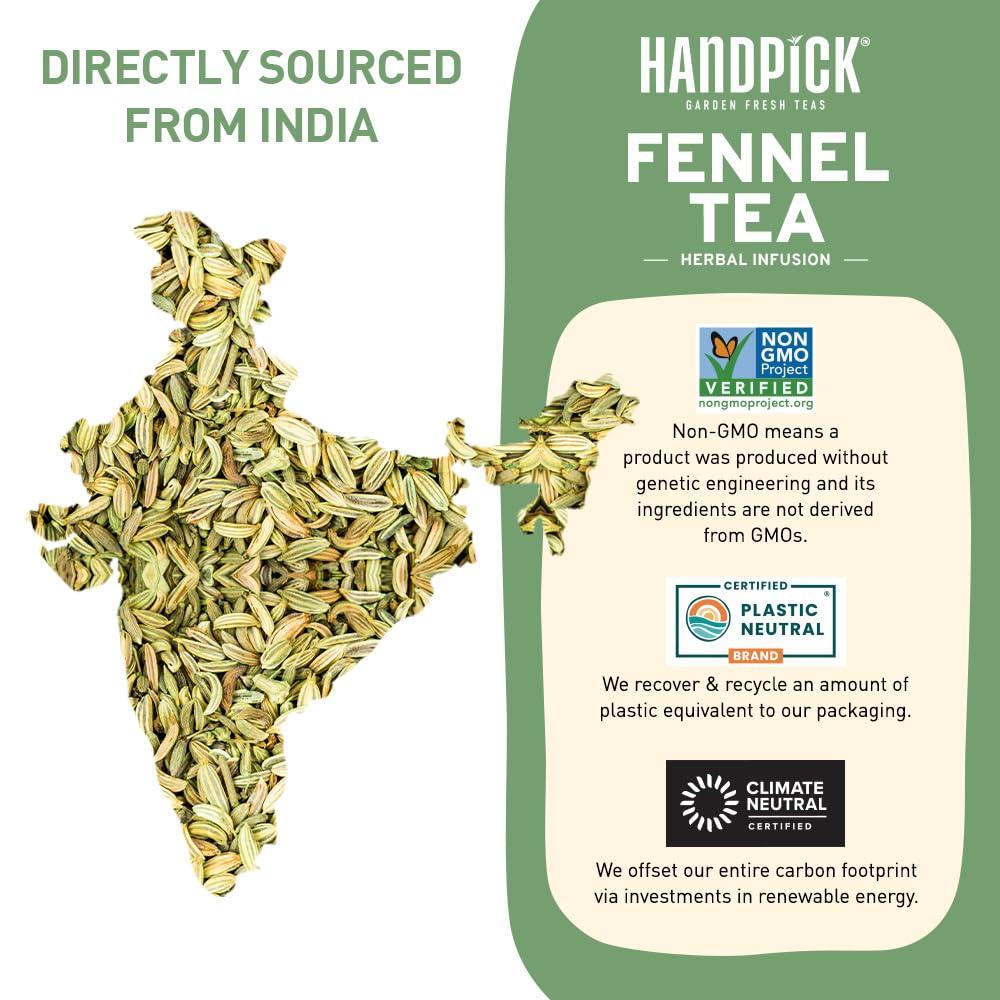 HANDPICK etiqueta con origen India destacando trazabilidad