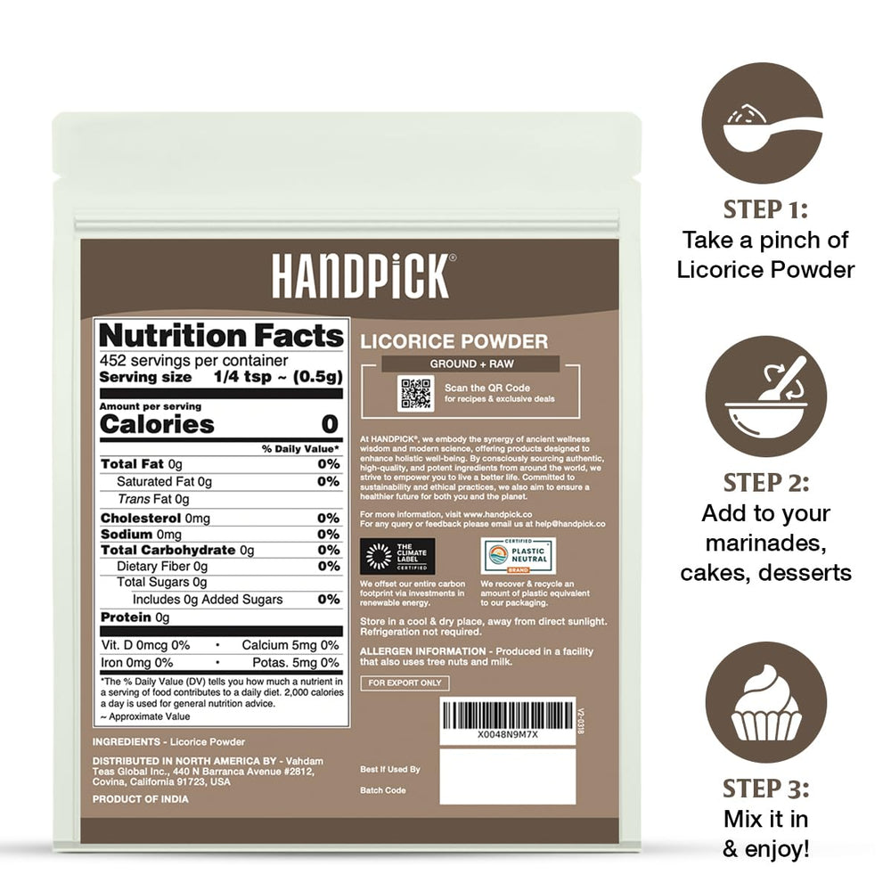 HANDPICK bote de Mulethi en cocina junto a especias para recetas