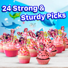 HAPPY CHOICES mesa de fiesta con cupcakes decorados, aspecto festivo coordinado