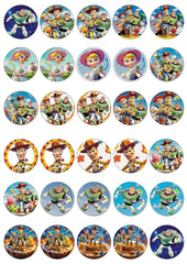 happy choices empaque frontal mostrando 30 toppers comestibles, ideal para fiestas