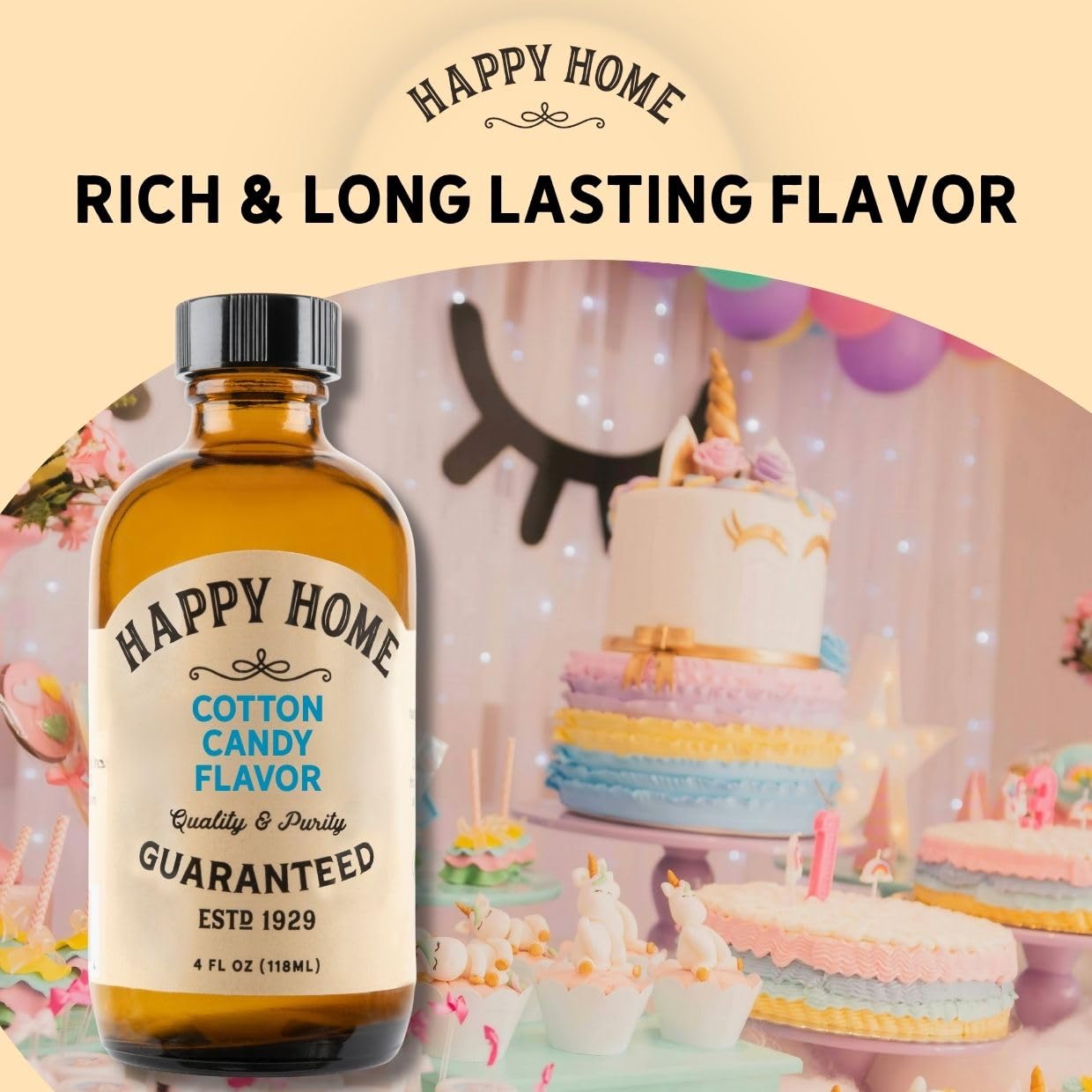 happy home frasco en mano para comparar tamaño y facilitar dosificación
