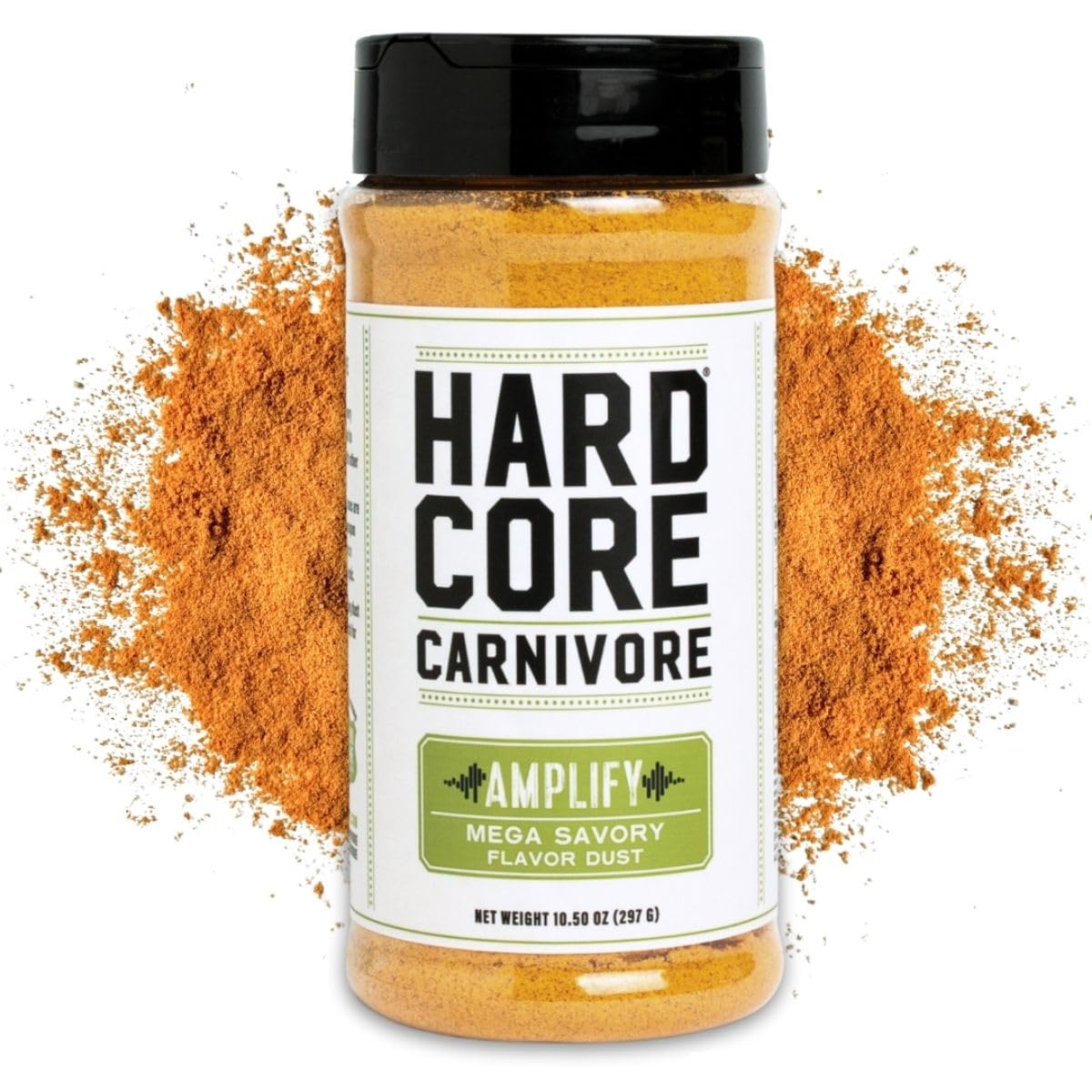 Hardcore Carnivore Amplify vista frontal con shaker listo para usar