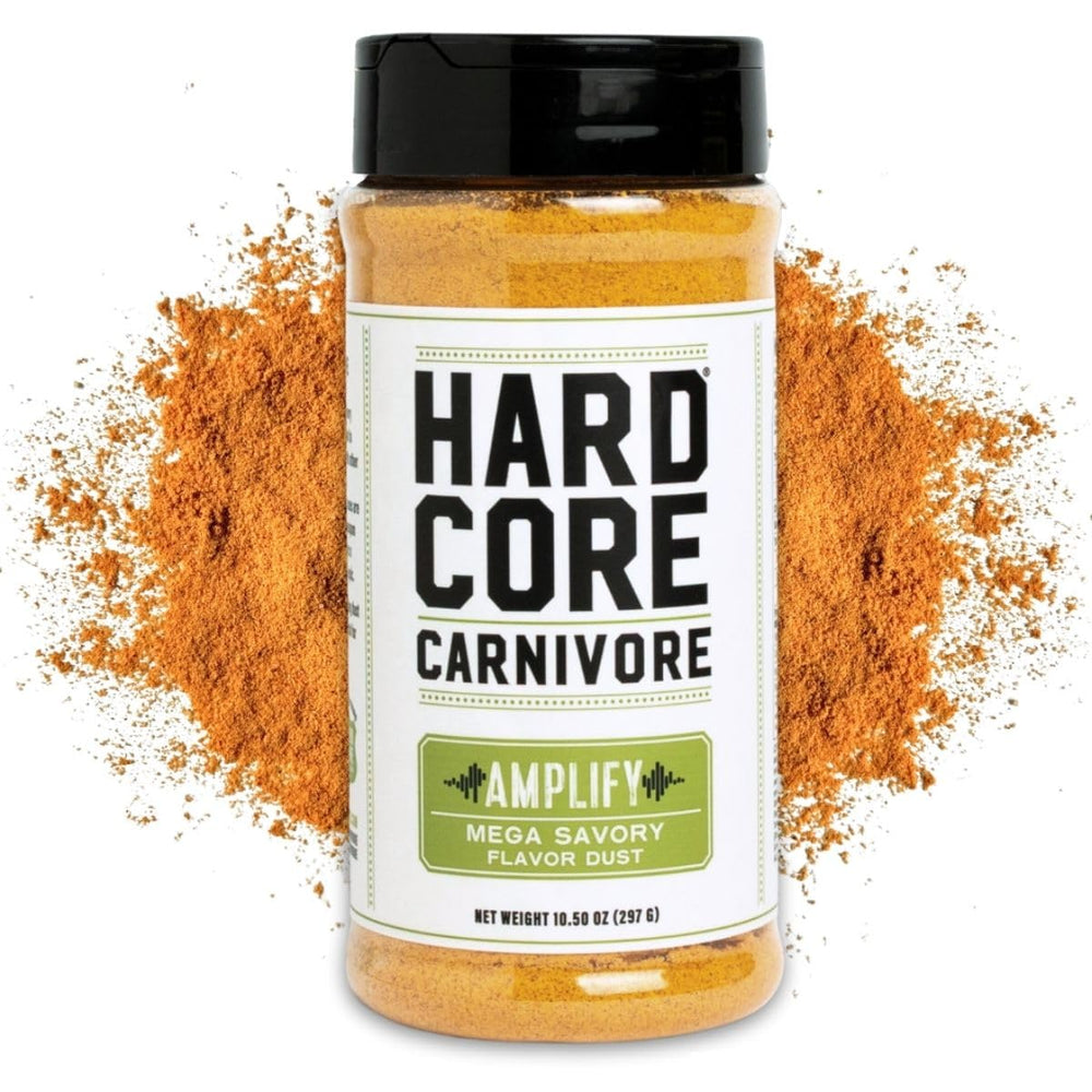 Hardcore Carnivore Amplify vista frontal con shaker listo para usar