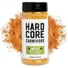 Hardcore Carnivore Amplify vista frontal con shaker listo para usar