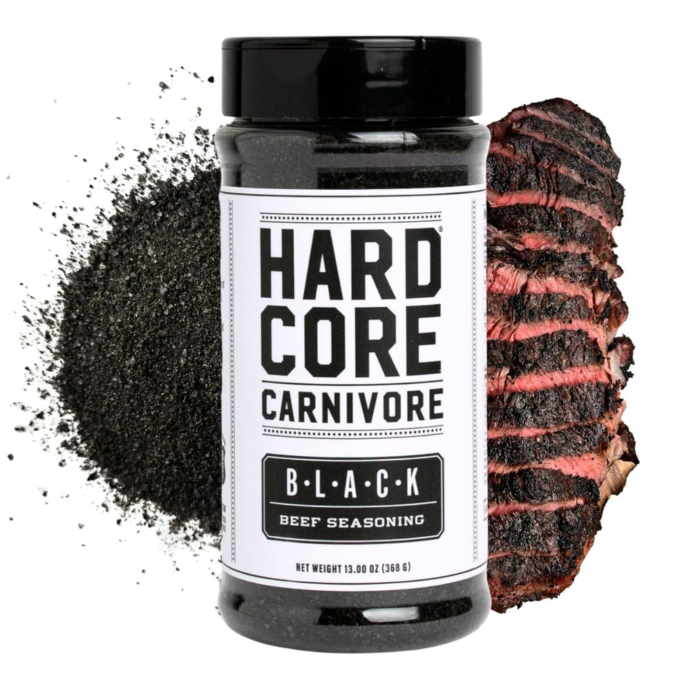 Hardcore Carnivore frente del empaque mostrando shaker y marca