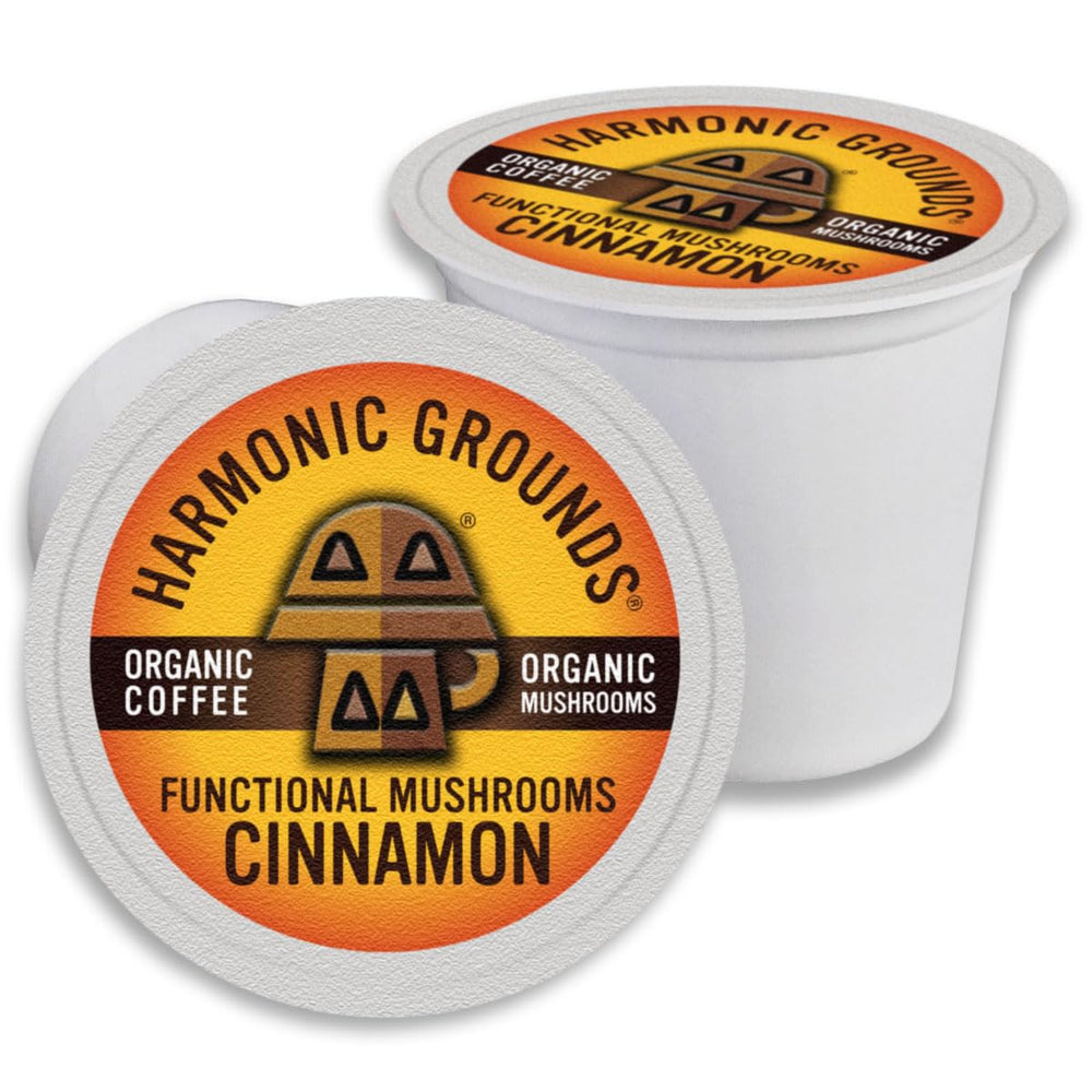 Harmonic Grounds cápsula K-Cup compatible destacando conveniencia y frescura
