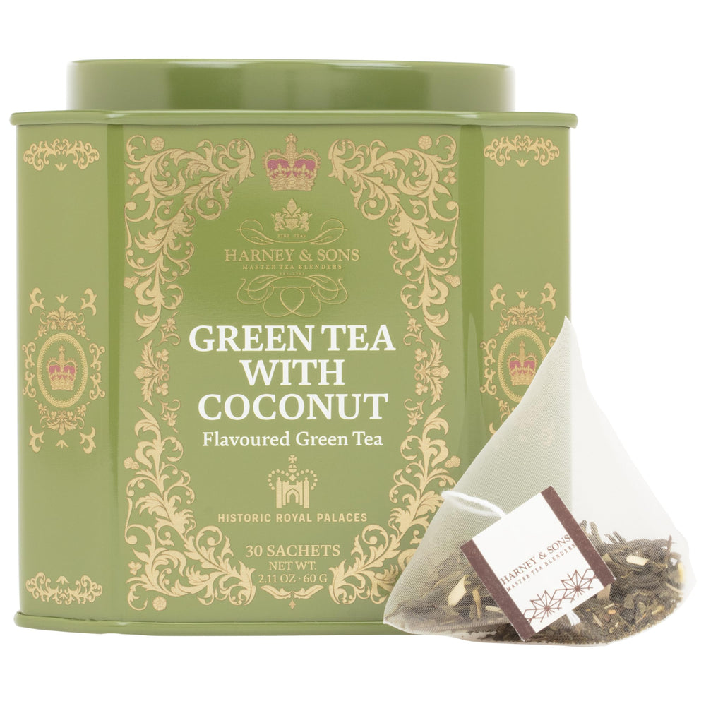 Harney & Sons lata abierta con 30 sachets para almacenamiento prolongado