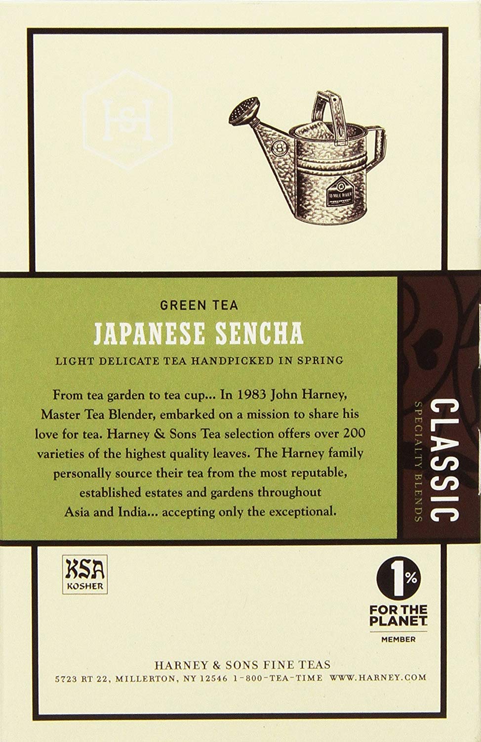 Harney & Sons detalle de hojas enteras en sachet, aroma preservado