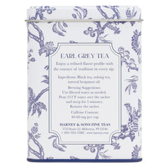 Harney & Sons taza de earl grey servido, aroma y sabor equilibrado