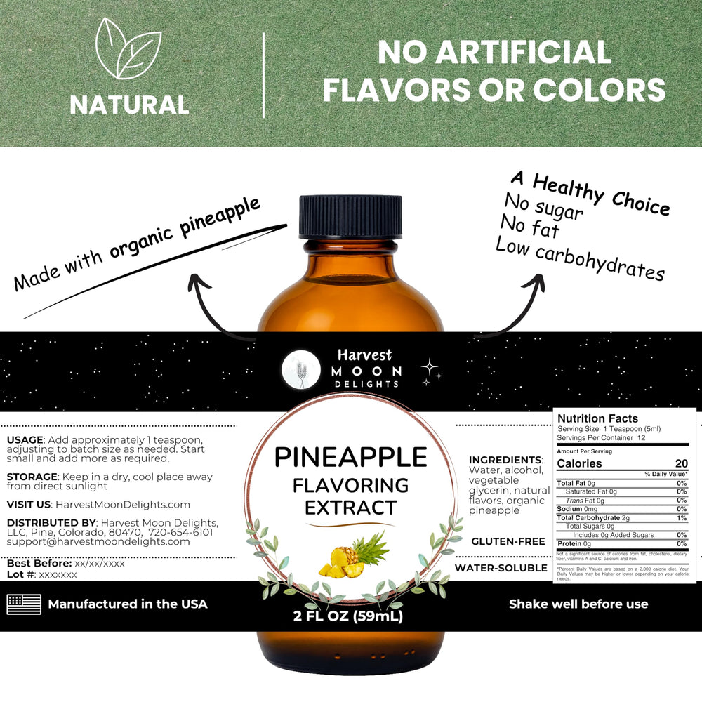 Harvest Moon Delights primer plano de etiqueta legible, beneficio: información clara de ingredientes