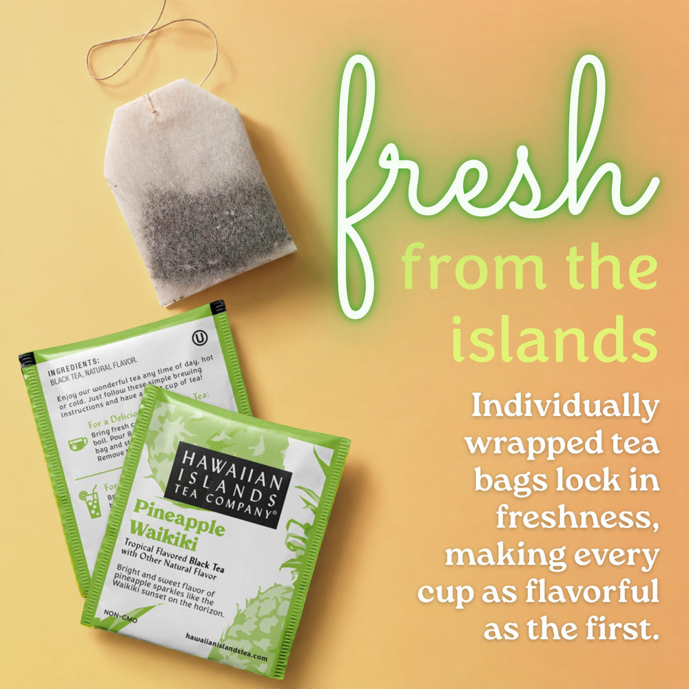 Hawaiian Islands Tea Company vaso de té helado con piña y frescura