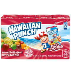 Hawaiian Punch lado a lado para comparar tamaño de porción