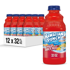 HAWAIIAN PUNCH botella frontal 32 oz mostrando etiqueta vibrante y refresco