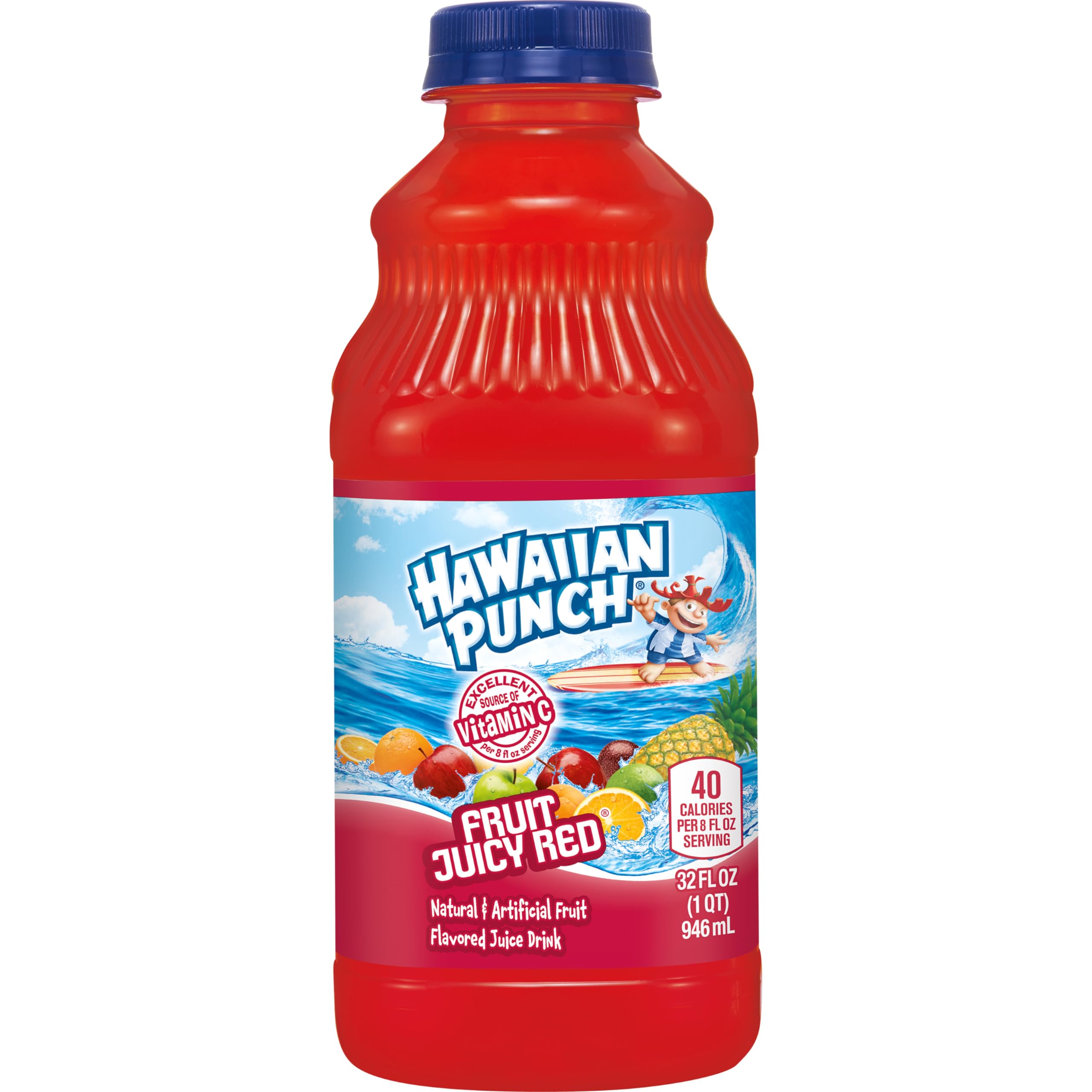 HAWAIIAN PUNCH vaso con hielo presenta servicio refrescante y apetecible
