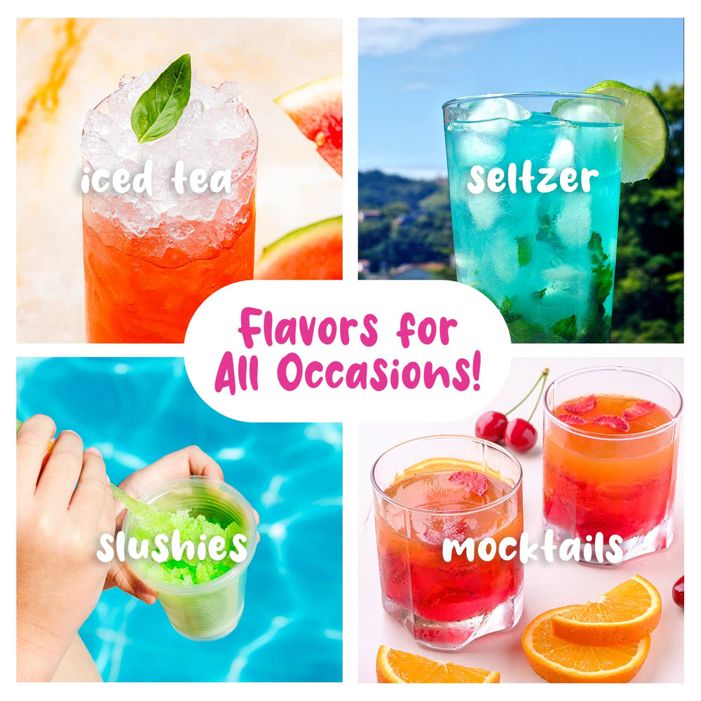 Hawaiian Shaved Ice etiqueta con lista de ingredientes y beneficio de sin alérgenos comunes
