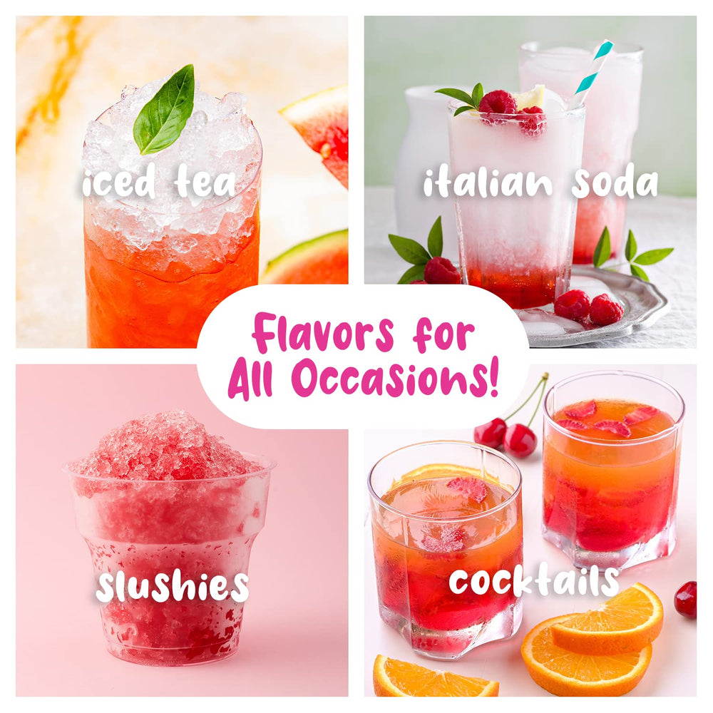 Hawaiian Shaved Ice galón junto a objetos cotidianos para comparar tamaño y rendimiento