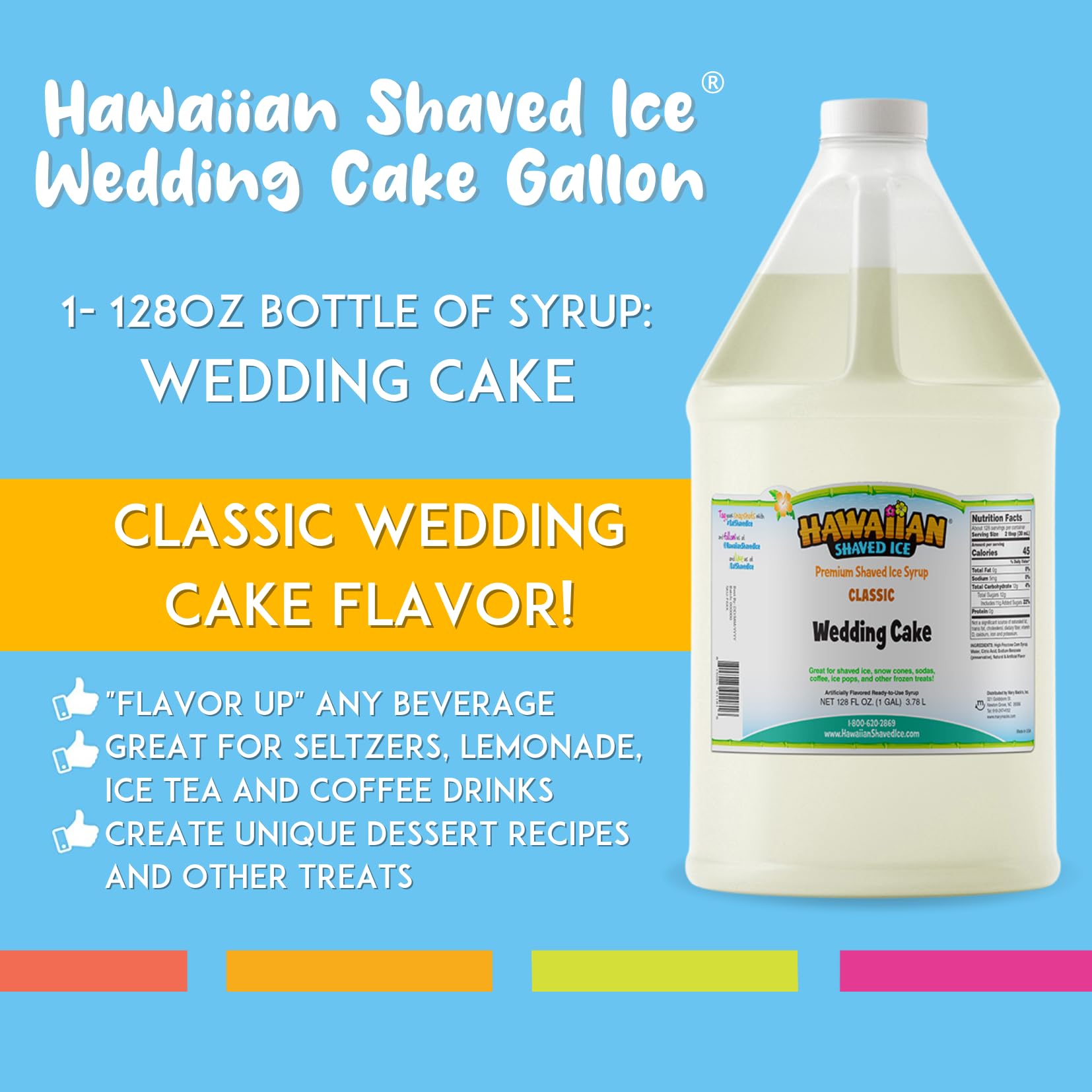 Hawaiian Shaved Ice etiqueta y cierre en detalle, facilita identificación y control de stock