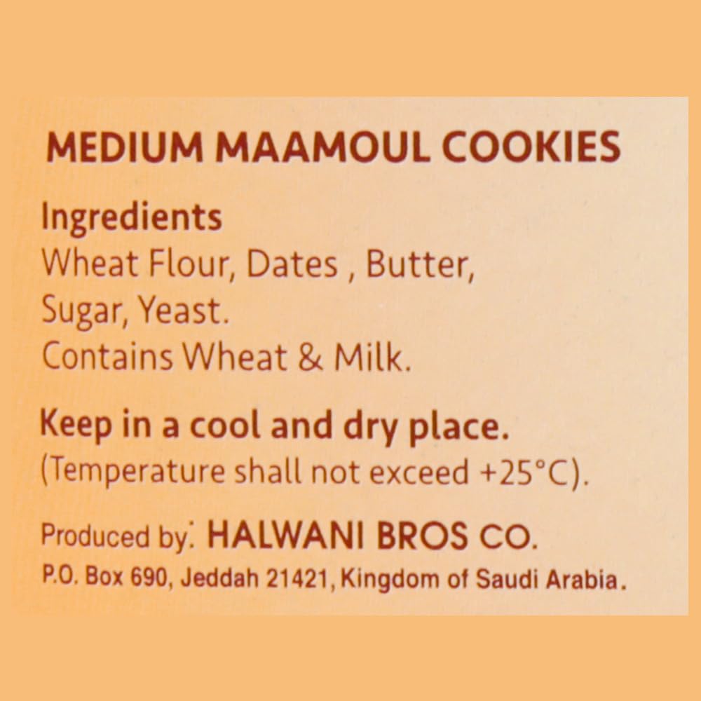 HB Halwani Bros galleta junto a una regla para comparar tamaño real