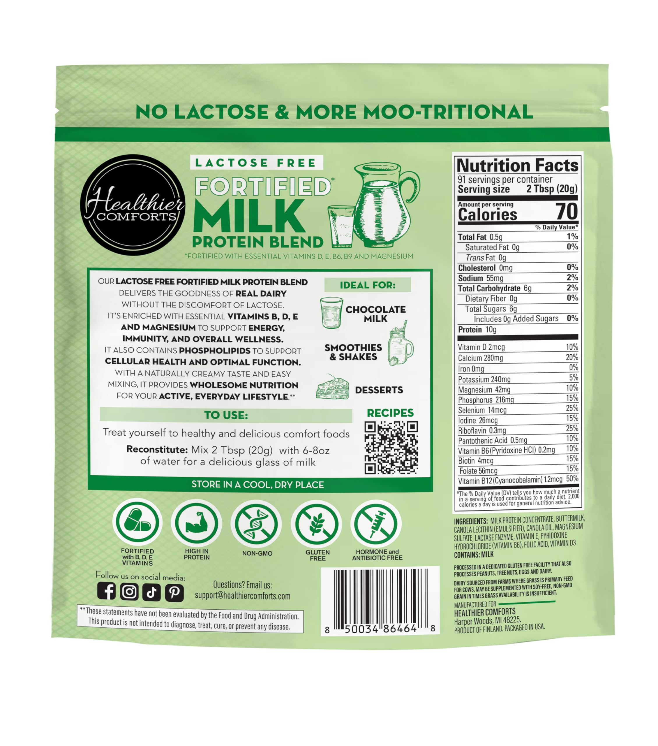 Healthier Comforts en cocina saludable, aporta nutrición y se integra en recetas