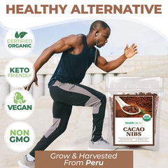 Healthworks Superfoods nibs en bol listos para añadir a recetas