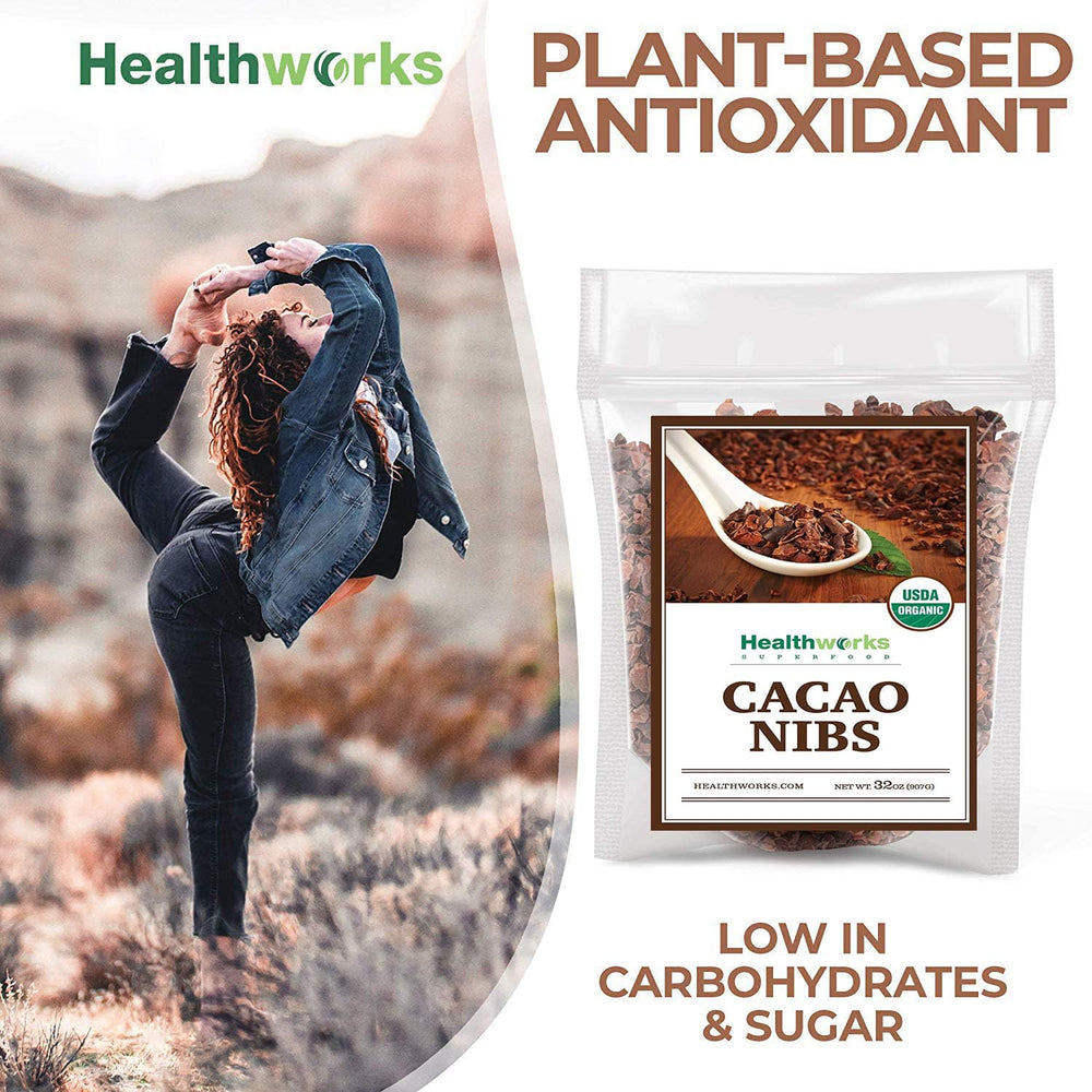 Healthworks Superfoods nibs integrados en galletas caseras, sustituto de chips
