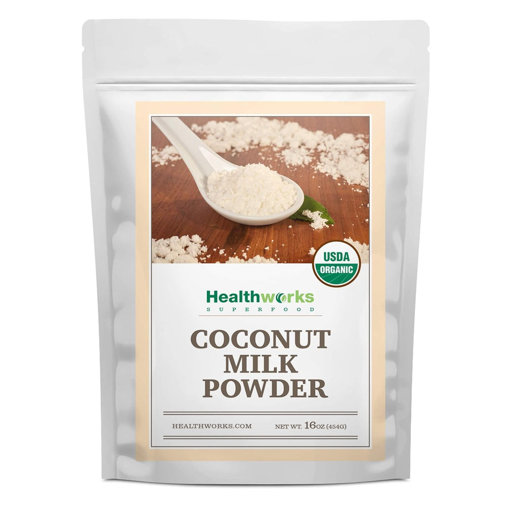 Healthworks Superfoods frente del empaque muestra producto orgánico y fácil uso