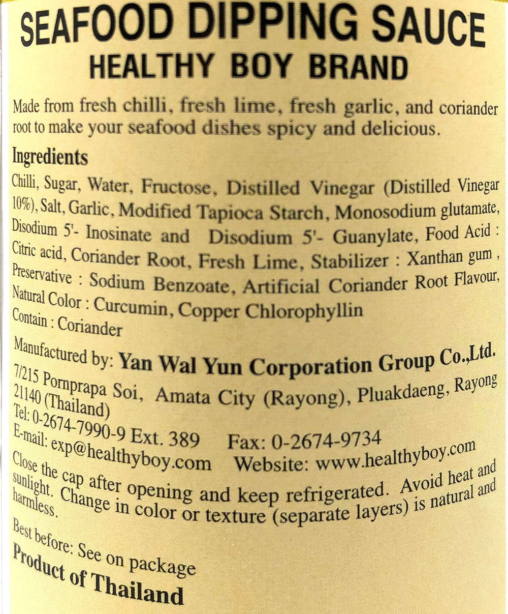 Healthy Boy servido con mariscos en plato, beneficio de realzar sabores