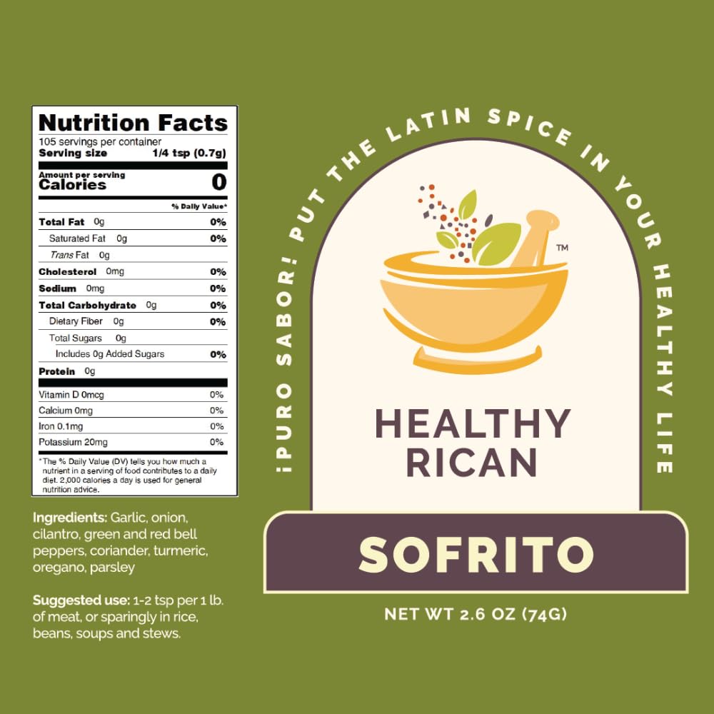 Healthy Rican etiqueta de ingredientes listando componentes NON‑GMO