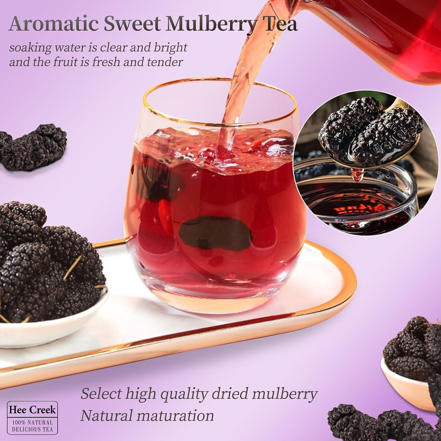 hee creek moras en bol listas para snack o mezclar con yogur